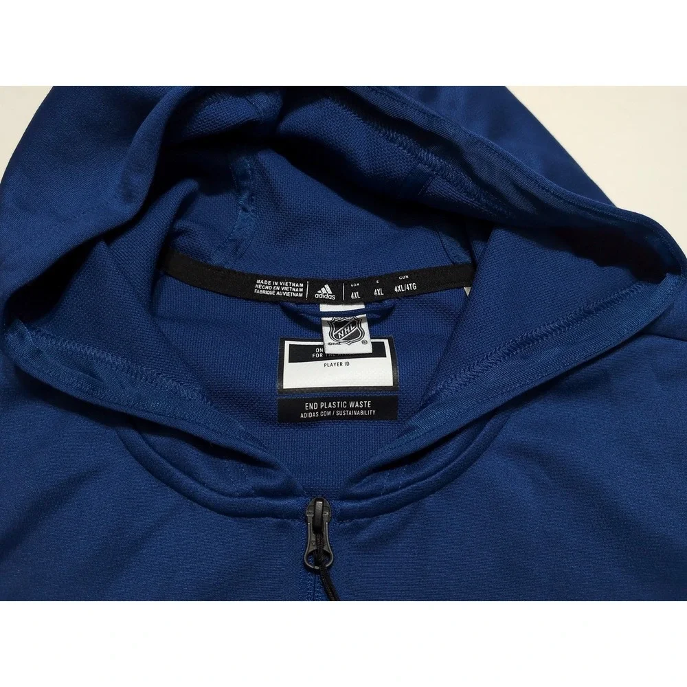ADIDAS Tampa Bay Lightning Full Zip Hoodie Jacket Blue Men's 4XL